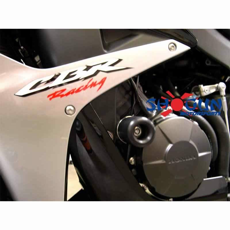 Compatible with 07-10 Honda CBR600RR Black Shogun Motorsports 3 Piece No Cut Slider Kit 
