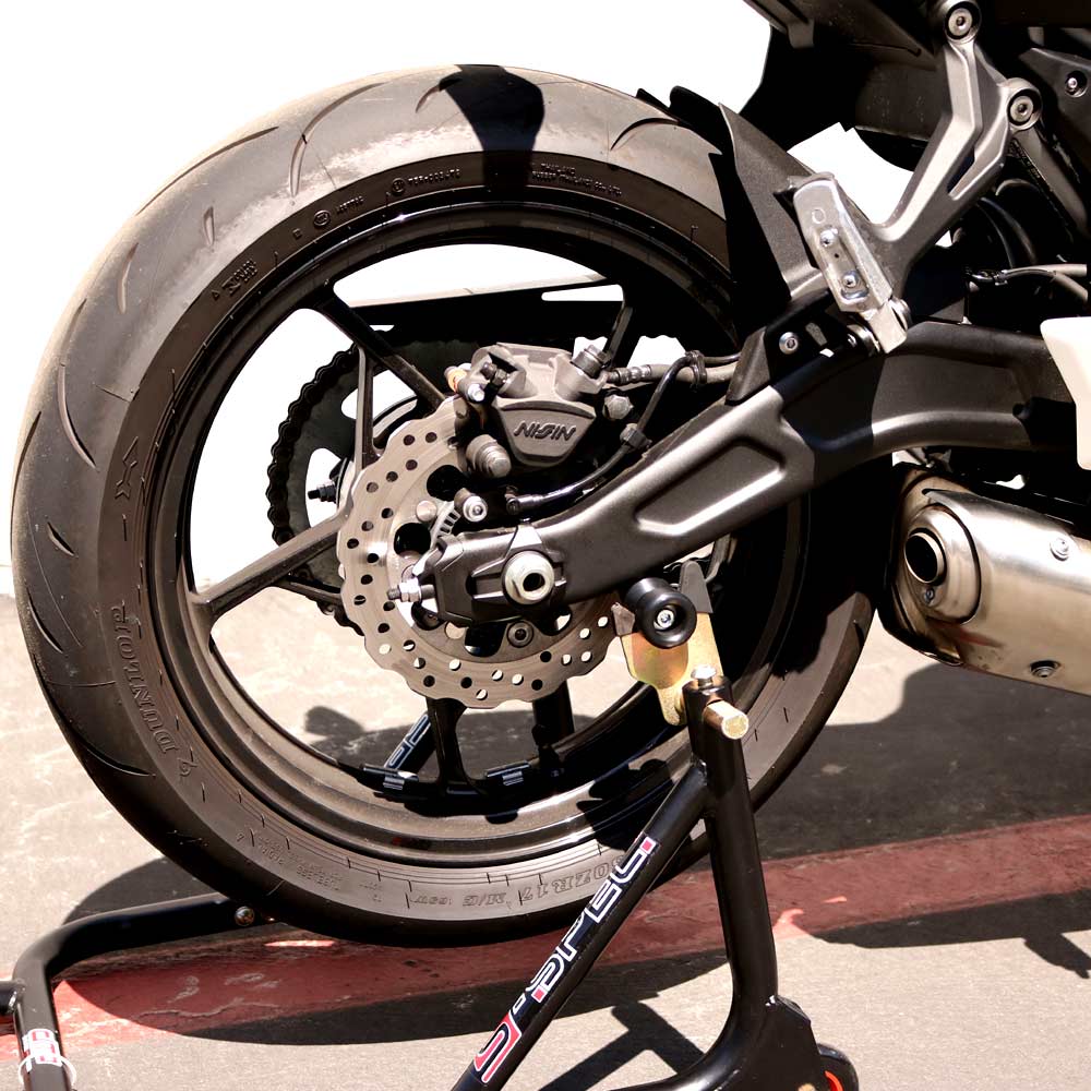 Goick Swing Arm Spool-2Pcs 10mm Motorcycle CNC Rear Bracket Swing Arm Spool Slider Bracket Rear Arm Spool Gold 