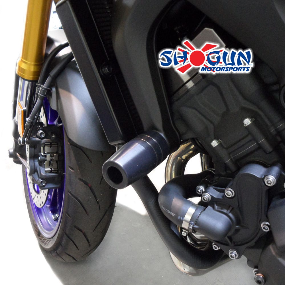 Shogun Motorsports No-Cut Frame Sliders For Yamaha FZ09 FJ09 XSR900 - Black Crash Protection